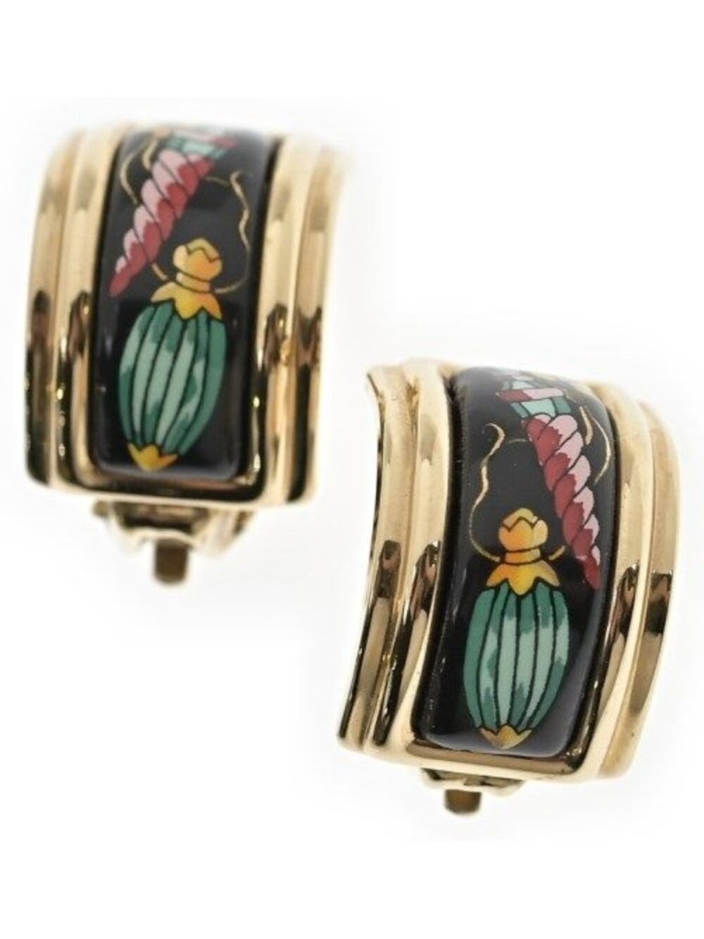 Hermes Enamel Earrings Cloisonne